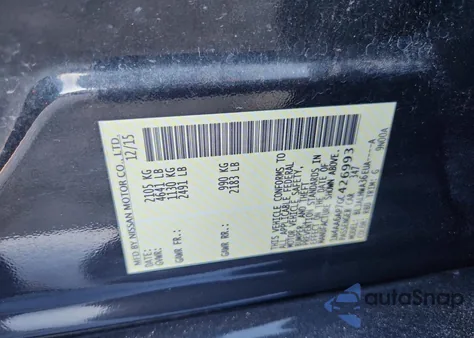 2016 Nissan Maxima Platinum z USA, uszkodzony, nr VIN 1N4AA6AP7GC426993